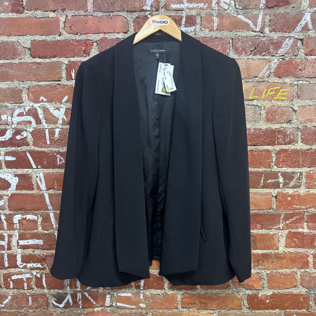 Eileen Fisher Buttonless Blazer Black Size 1X