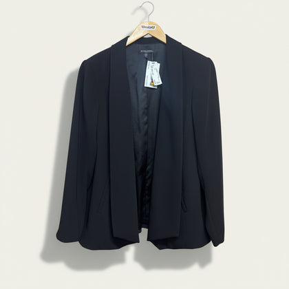 Eileen Fisher black buttonless blazer size 1X, front product view