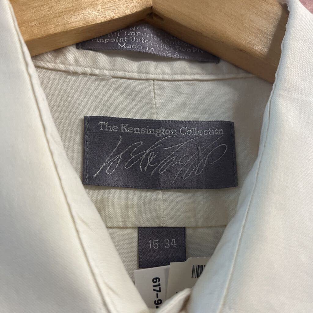 Lord & Taylor Button Up Long Sleeve Ivory Size 16-34