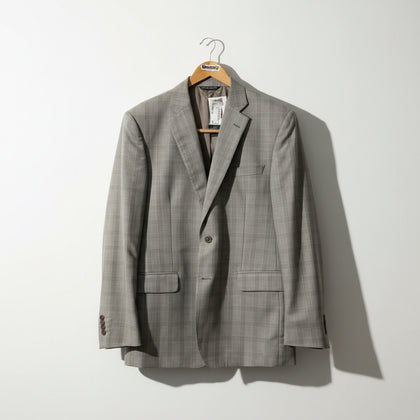 Ermenegildo Zegna grey plaid sport coat Diversity Size D7, front product view