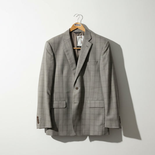 Ermenegildo Zegna grey plaid sport coat Diversity Size D7, front product view