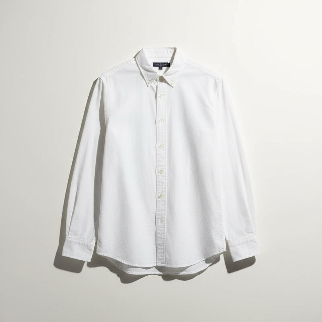 Drinkwater's Long Sleeve Button Down White Size L
