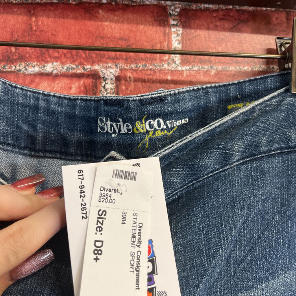 Style & Co Patterned Back Pockets Size 22W