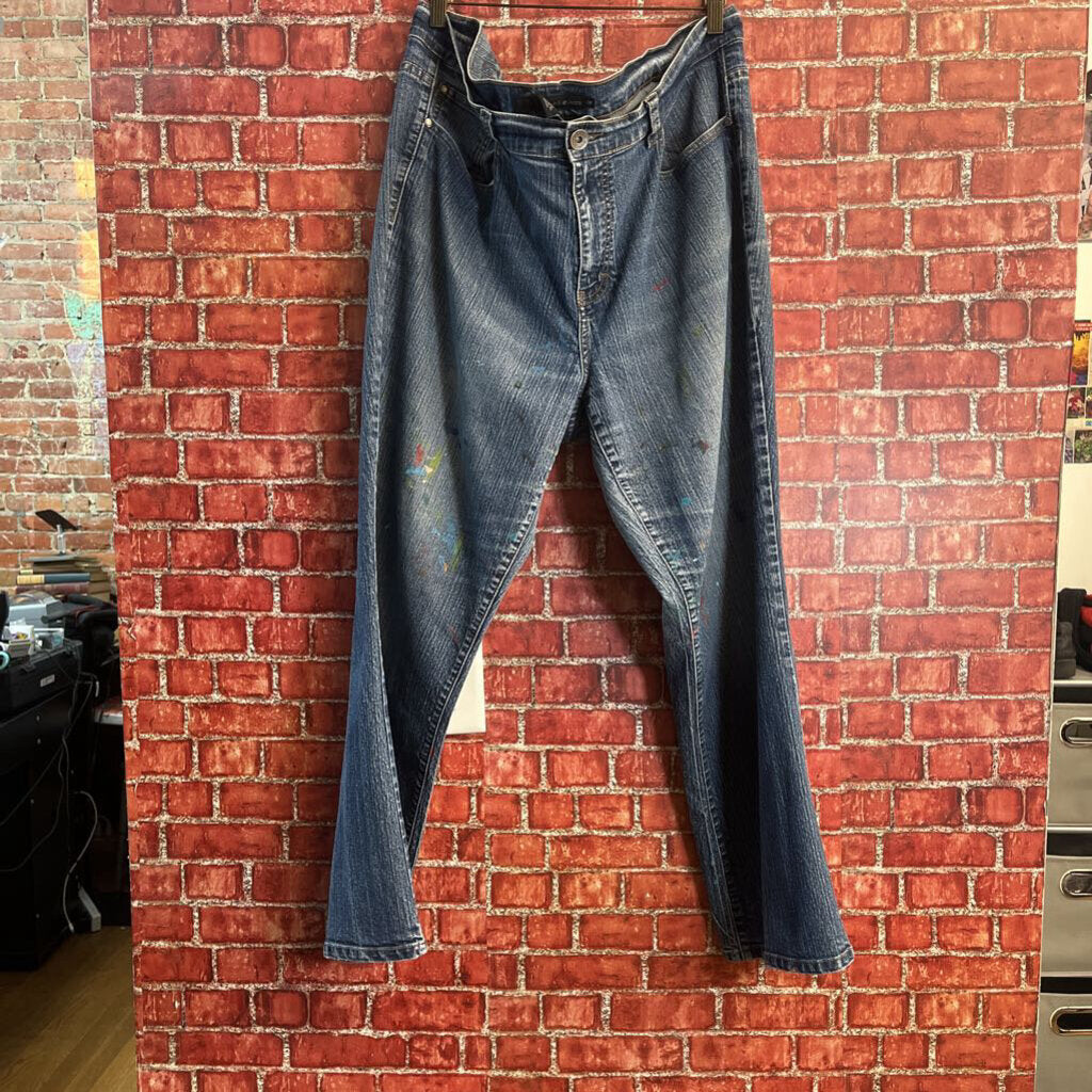 Calvin Klein Jeans Paint Splattered Jeans Size 22W