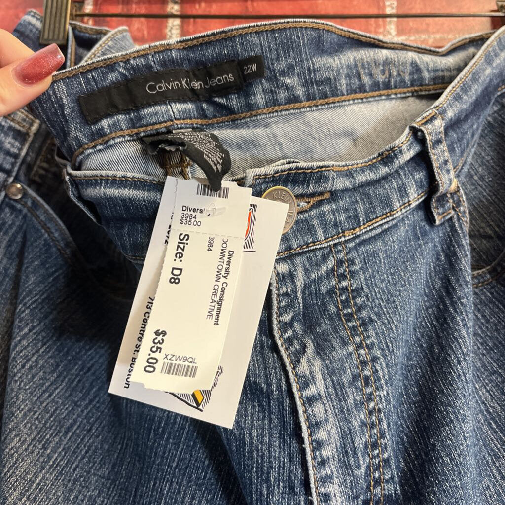Calvin Klein Jeans Paint Splattered Jeans Size 22W