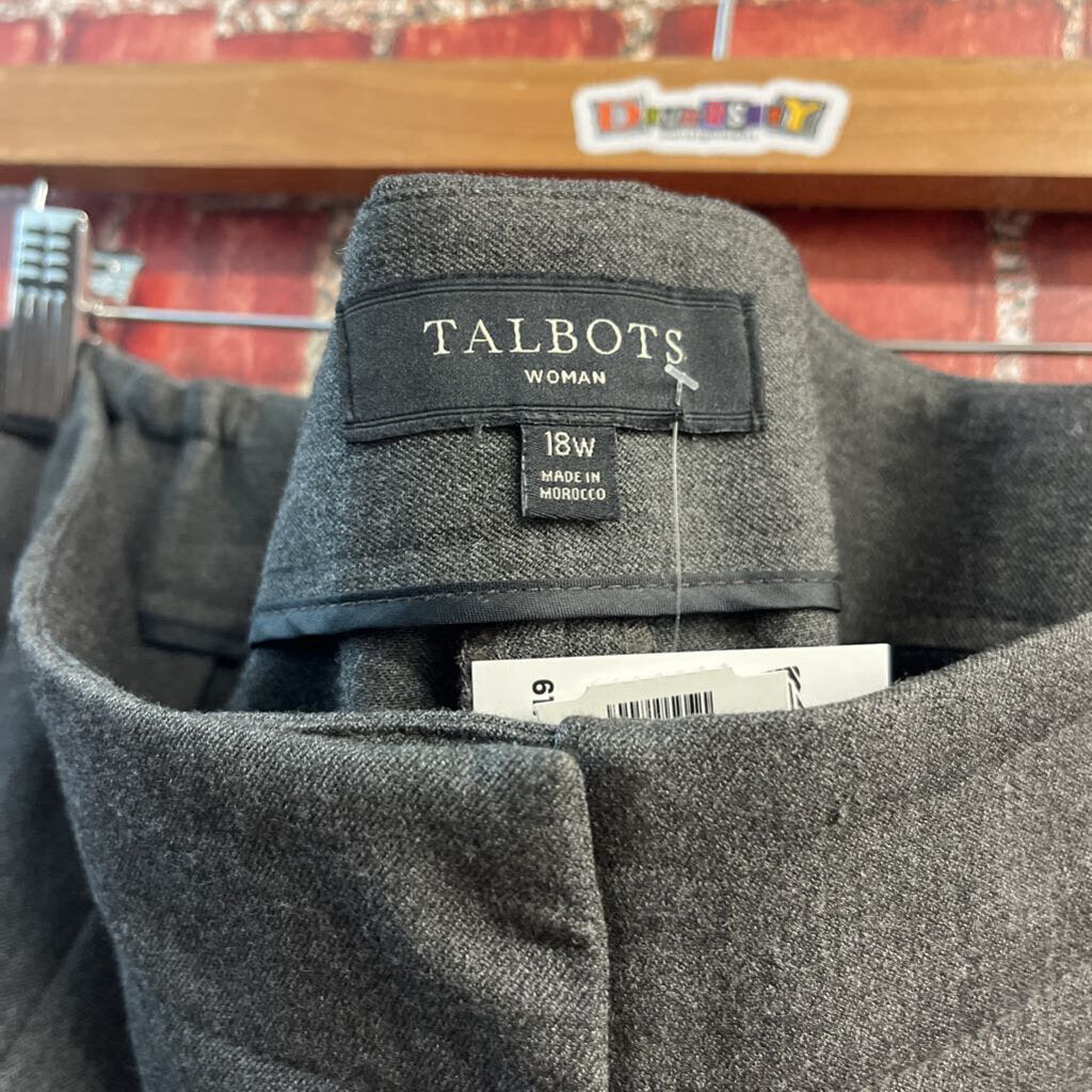 Talbots Grey Heritage Pants Size 18W