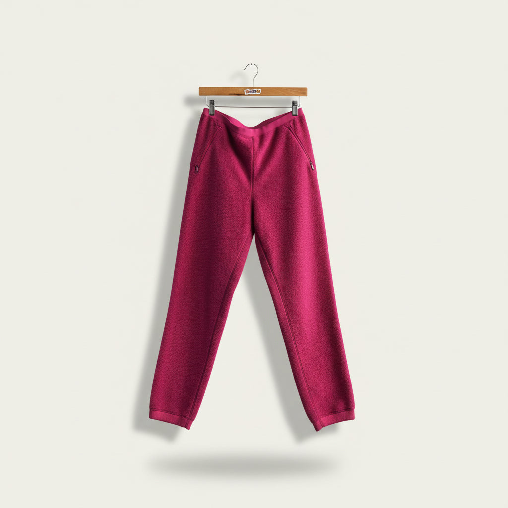 Patagonia Fleece Joggers Zipper Pockets Pink Size 12