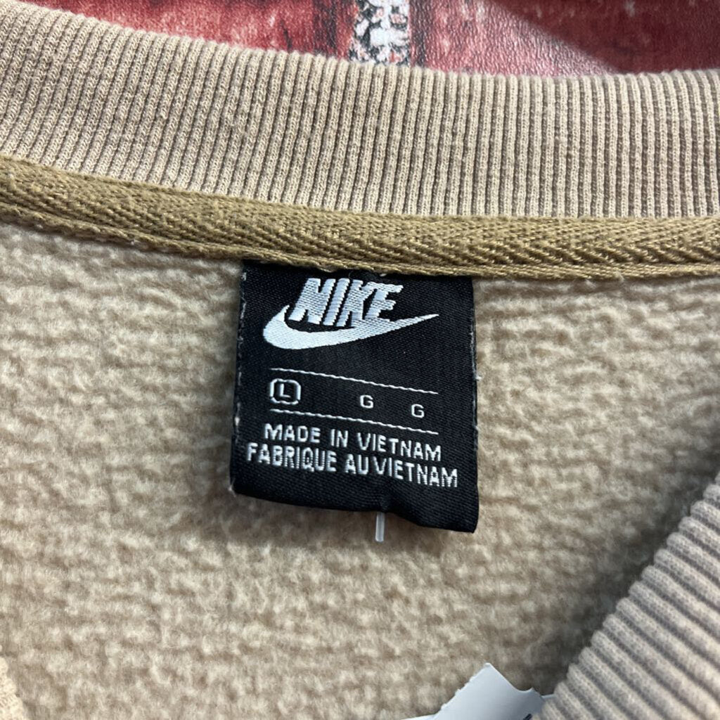 Nike Crewneck Embroidered Nike Beige/Orange/White Size L