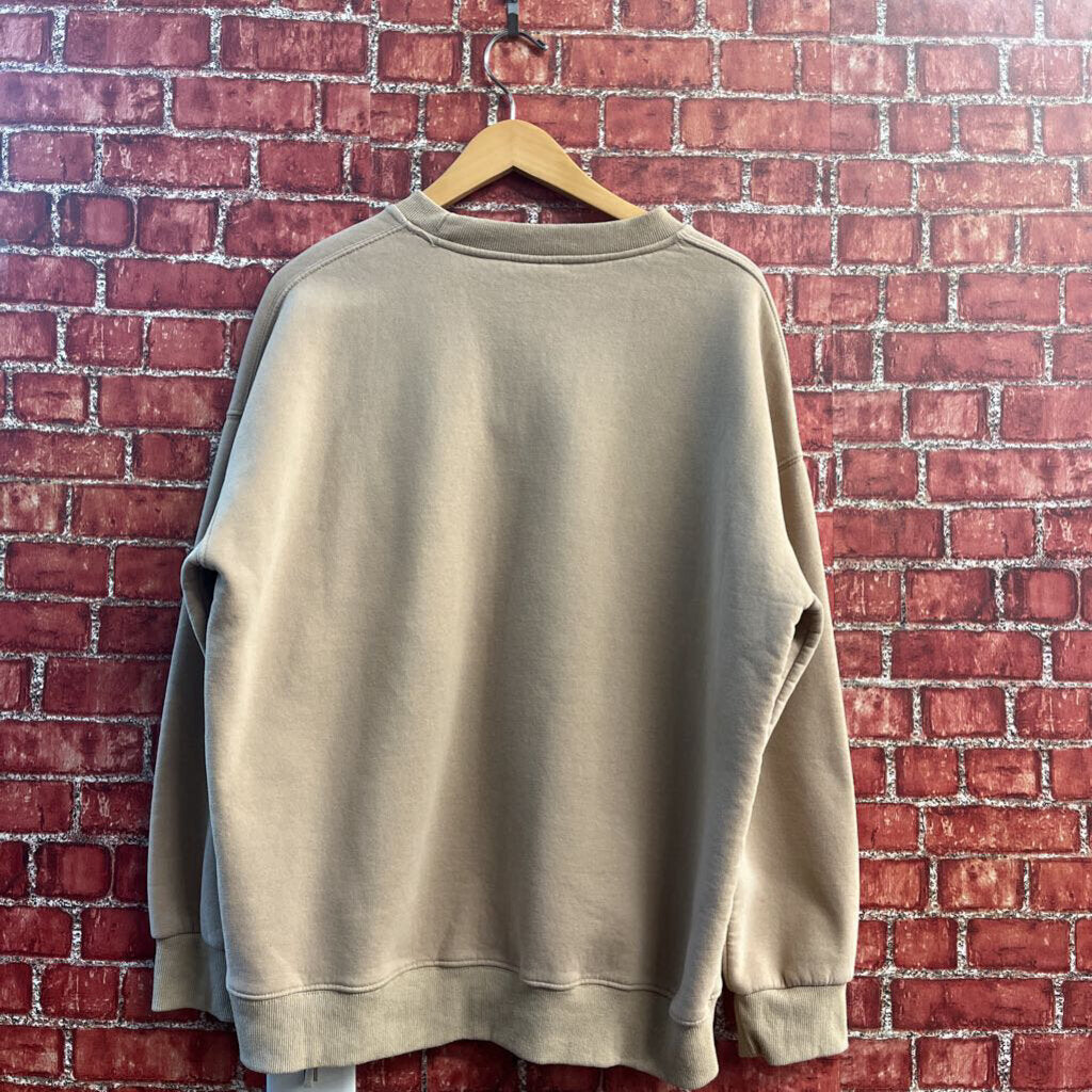 Nike Crewneck Embroidered Nike Beige/Orange/White Size L