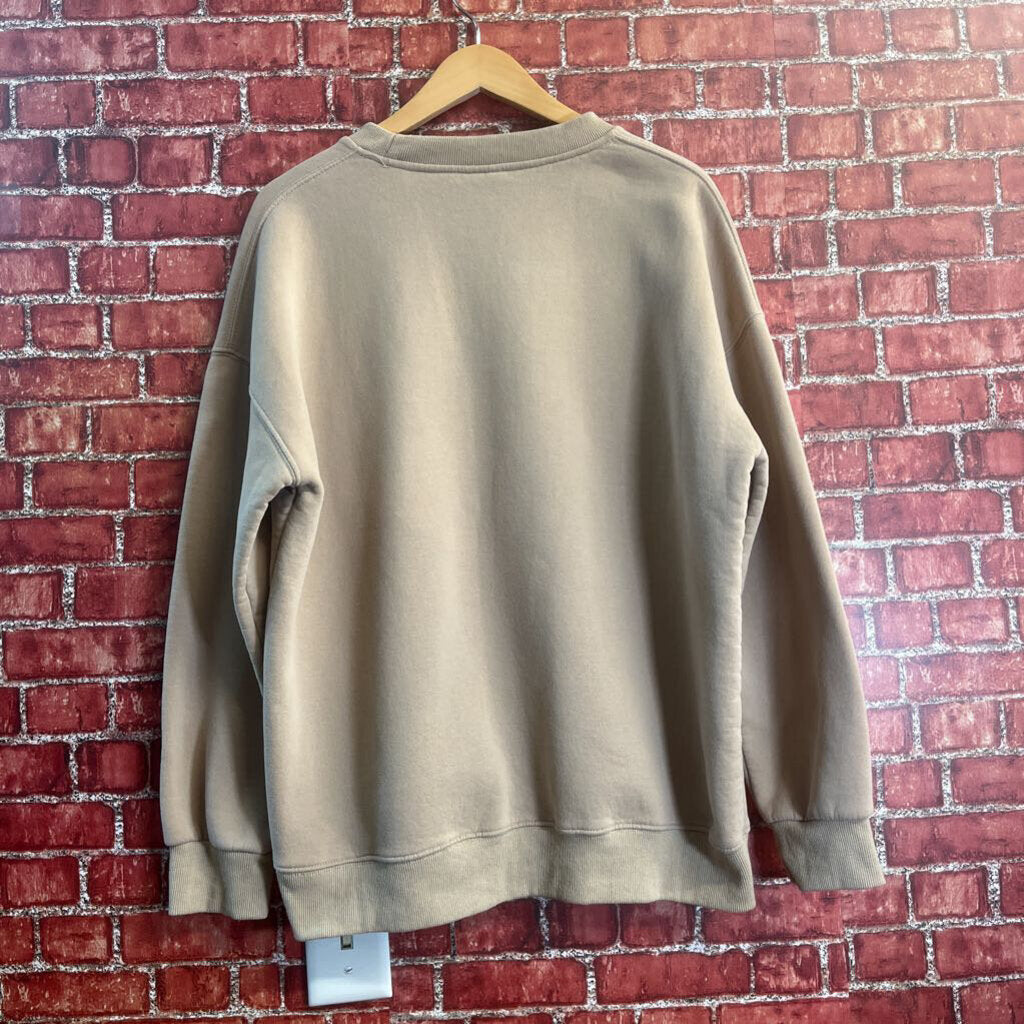 Nike Crewneck Embroidered Nike Beige/Orange/White Size L
