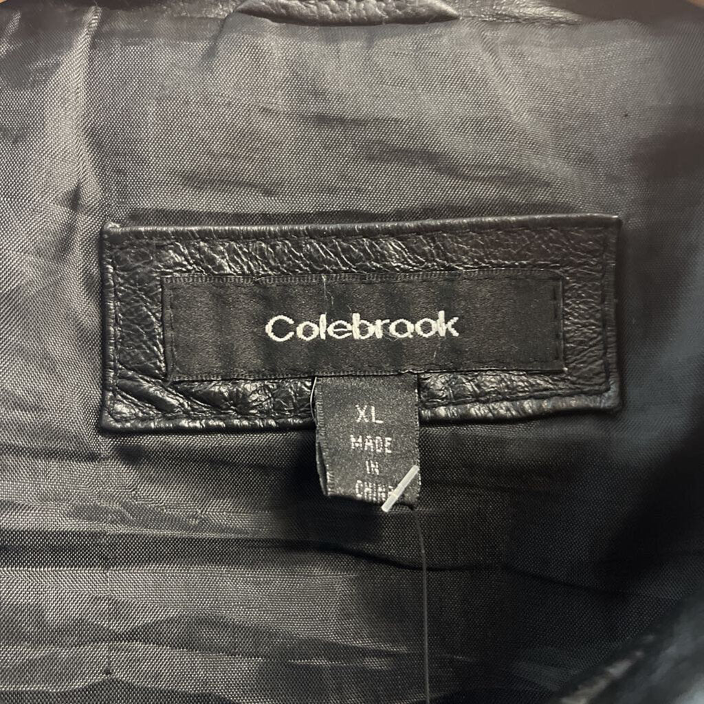 Colebrook Lether Bomber Jacket Black Size XL