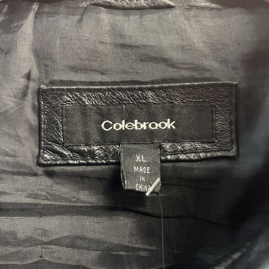 Colebrook Lether Bomber Jacket Black Size XL