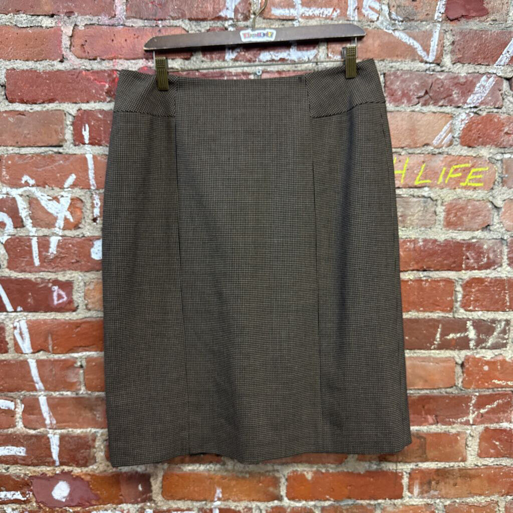 Janakos Pladded Midi Skirt Black/ Gold Size 8