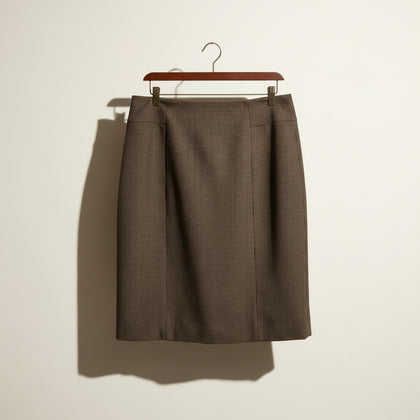 Janakos Pladded Midi Skirt Black/ Gold Size 8