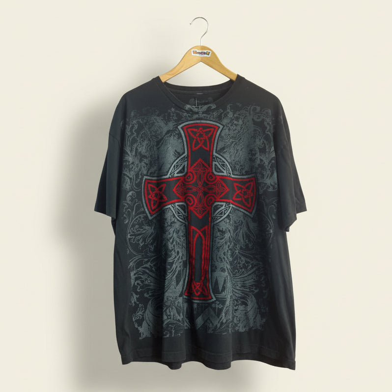 Carbon Black Graphic TShirt Red/Black/Grey Size XL
