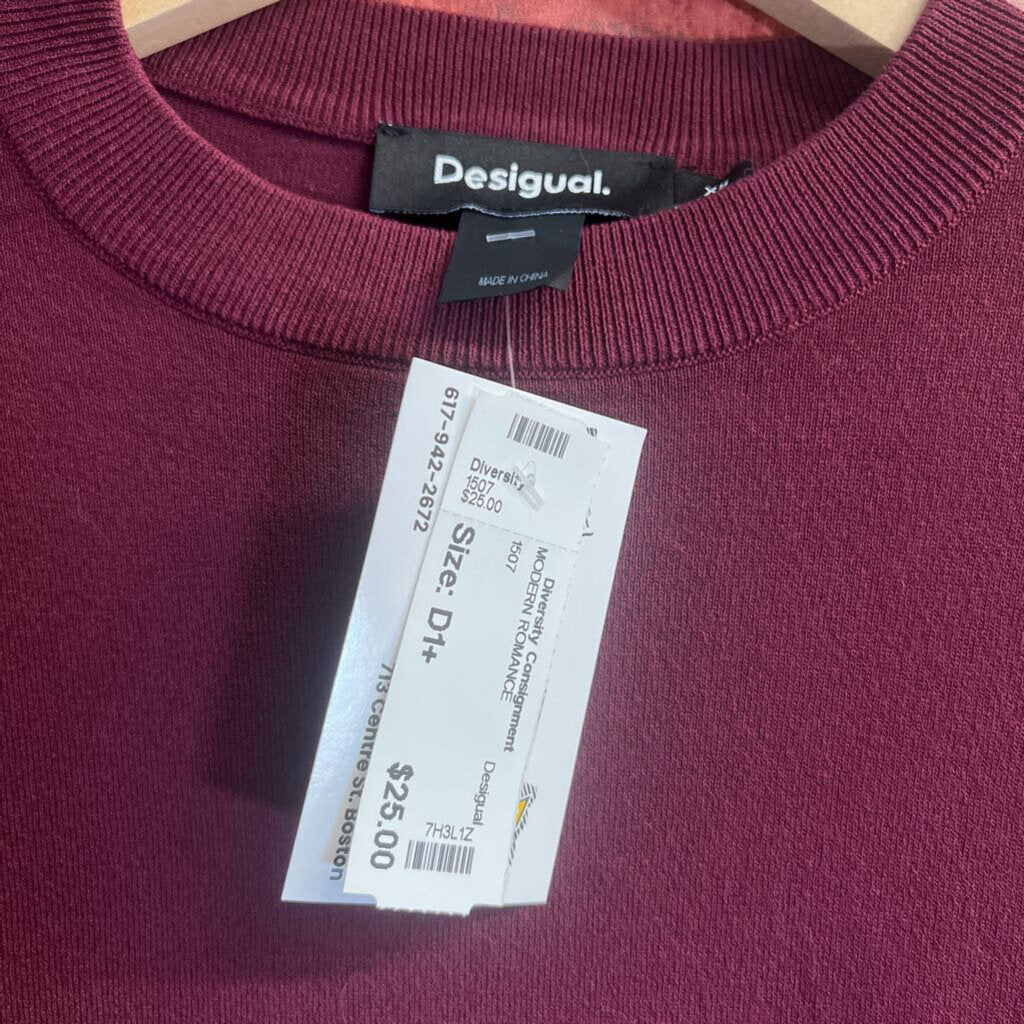 Desigual Long Sleeve Red/Purple Size XS