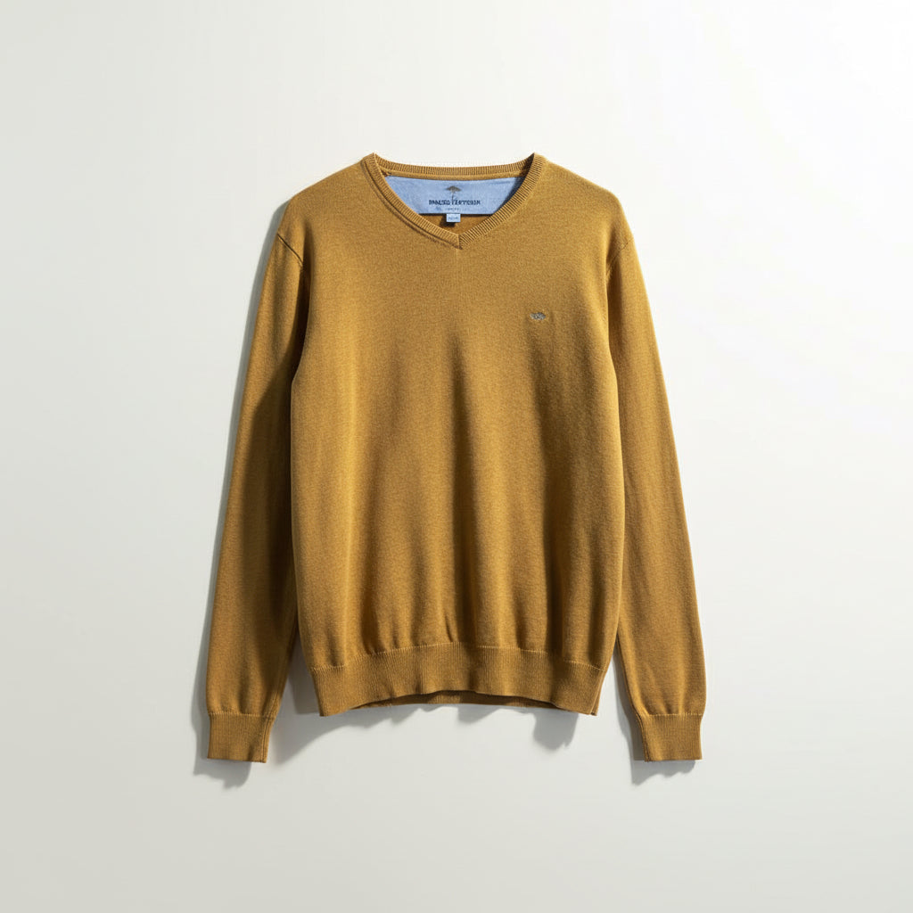 Flynch Hatton Knit Crewneck Mustard Size M