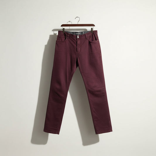 Van Heusen wine colored pants size 34 by 34, front product view