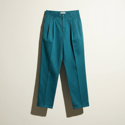 Hunt Club teal pleated trousers size 8 product photo