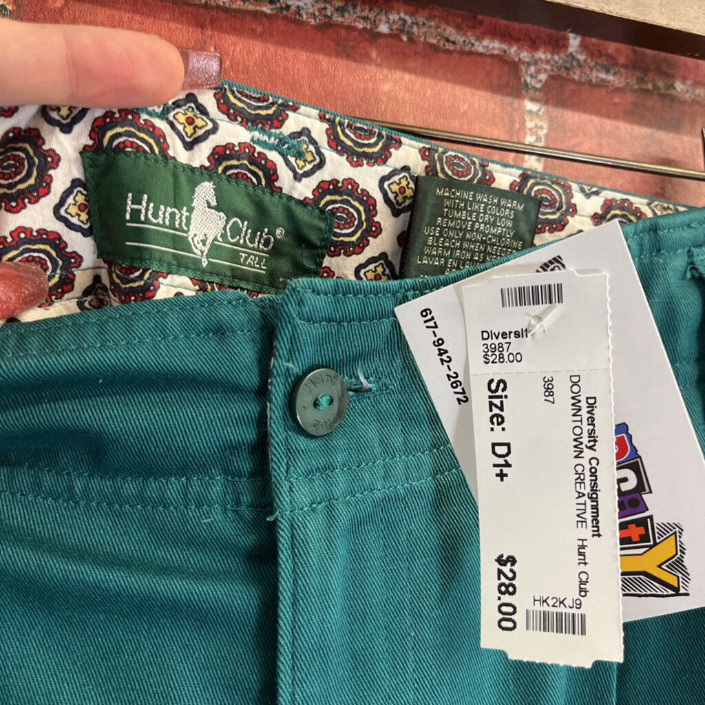 Hunt Club Pleated Trousers Teal Size 8