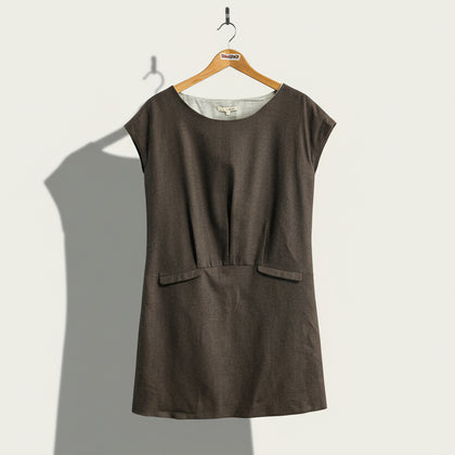 ba&sh grey tunic top with faux pockets size 2 product photo