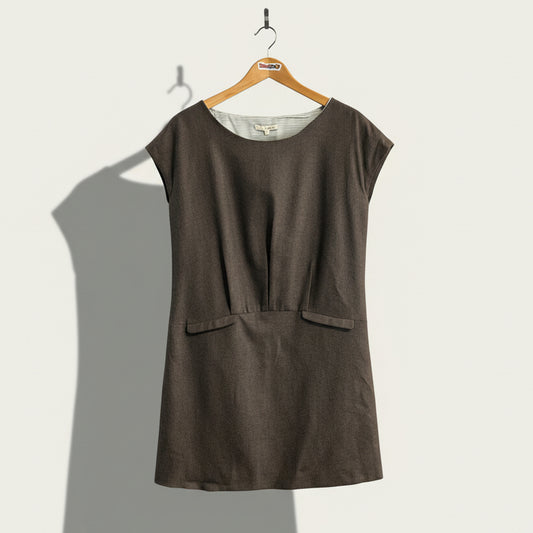 ba&sh grey tunic top with faux pockets size 2 product photo