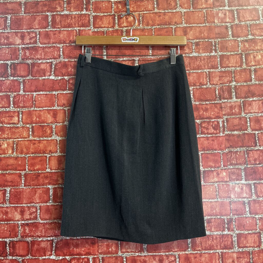 Emporio Armani Grey Midi Skirt Size 44
