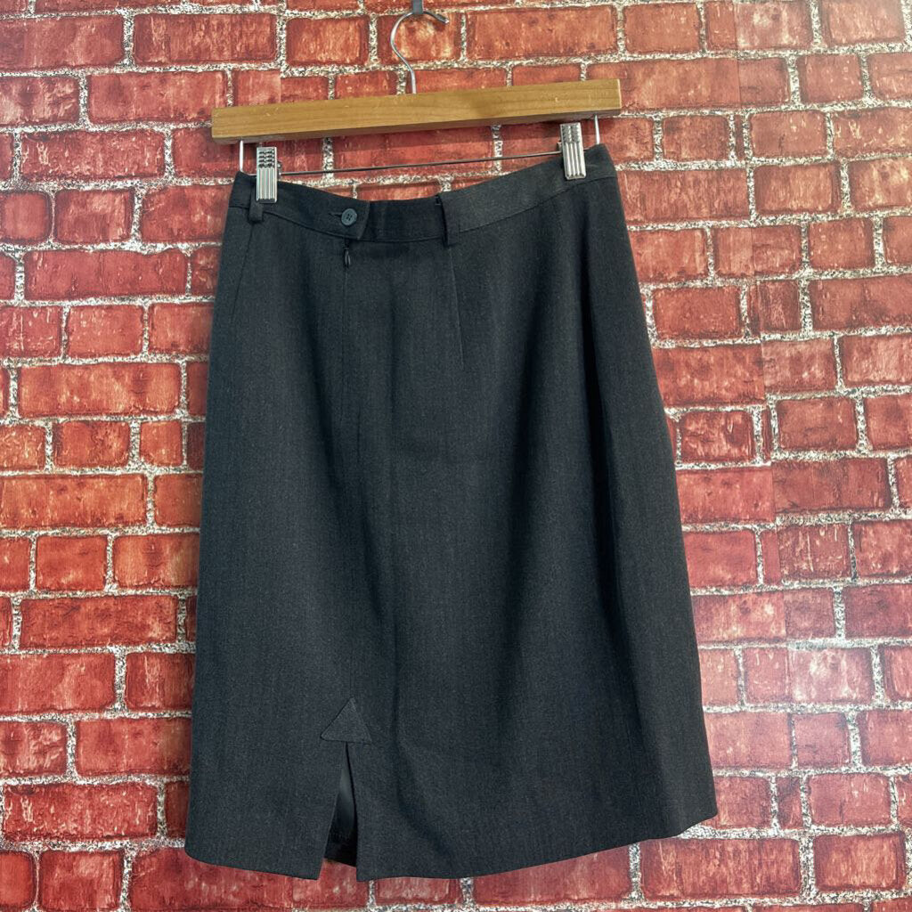 Emporio Armani Grey Midi Skirt Size 44