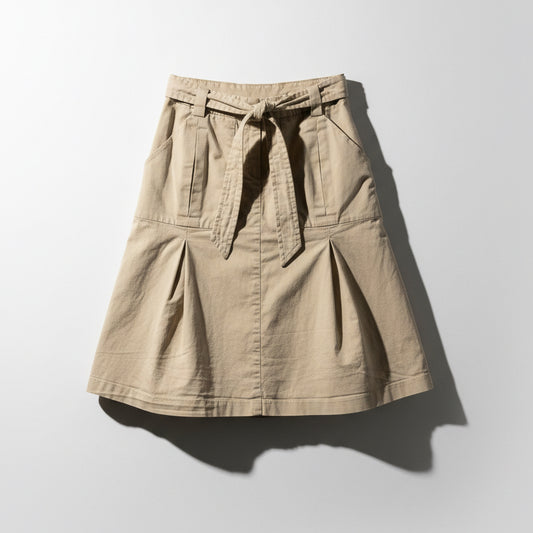 Kookai beige belted skirt size 38, front product view