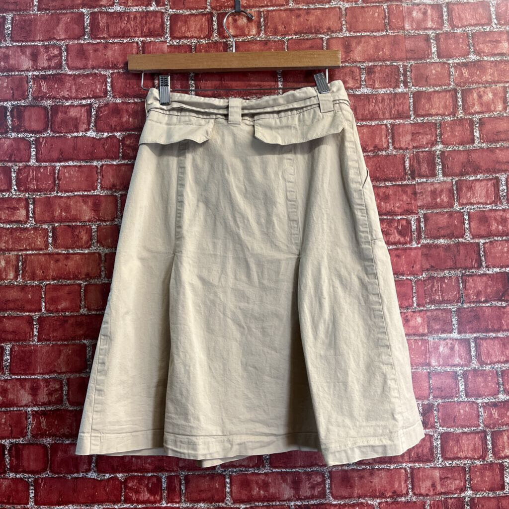 Kookai Belted Skirt Beige Size 38