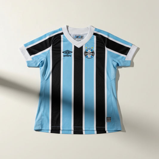 Umbro Gremio blue black white striped soccer jersey size M