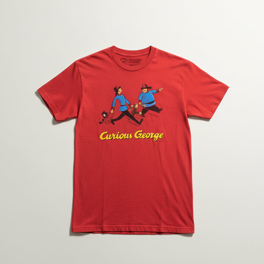 Out of Print Curious George Firefighters Rescue graphic tee size S