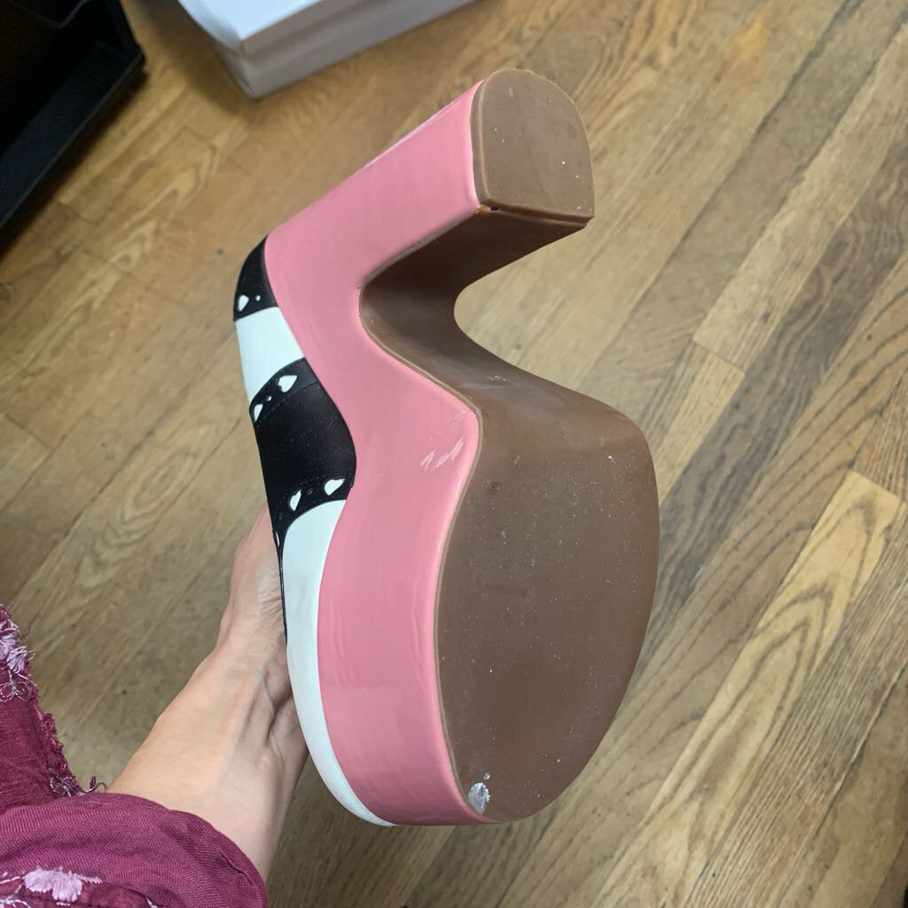 Sugarbaby black white pink statement shoes additional view