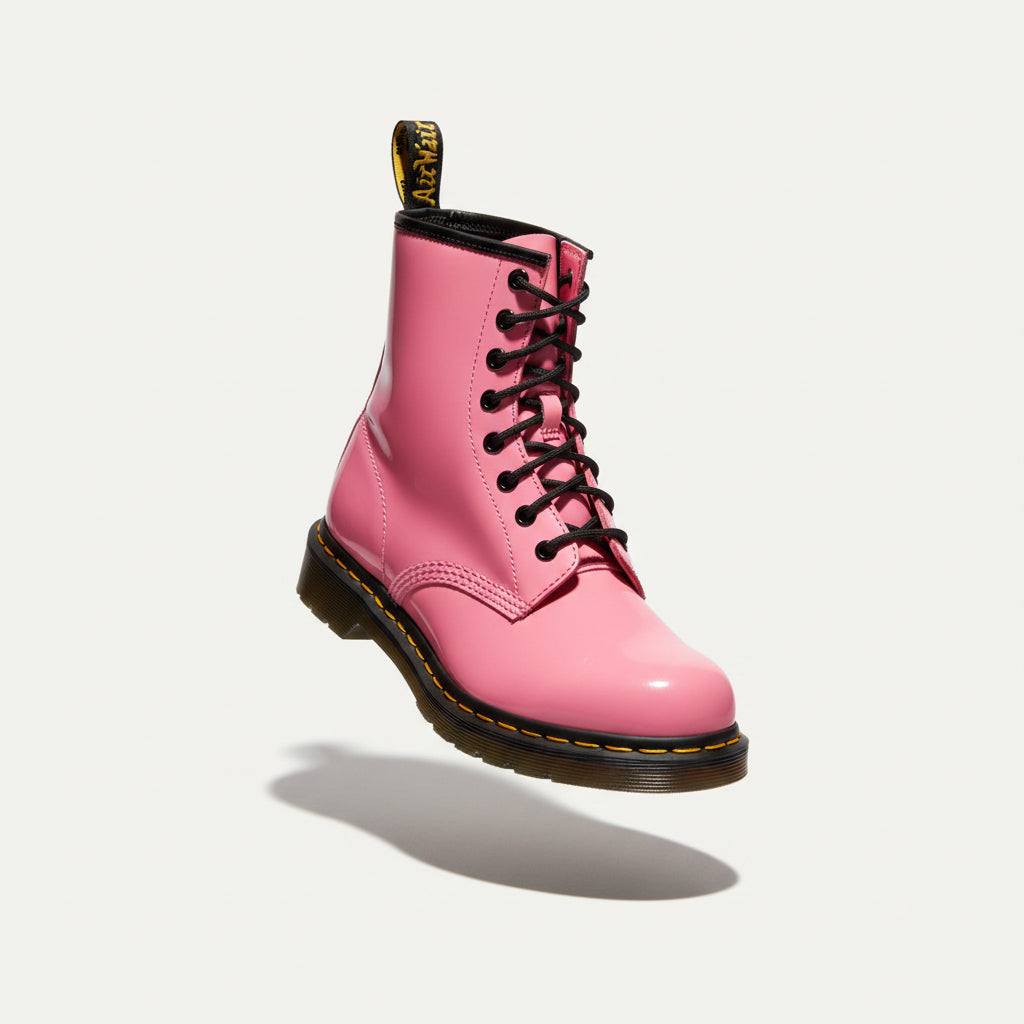 Dr. Martens 1460 pink patent leather 8-eye boots size 9L with box