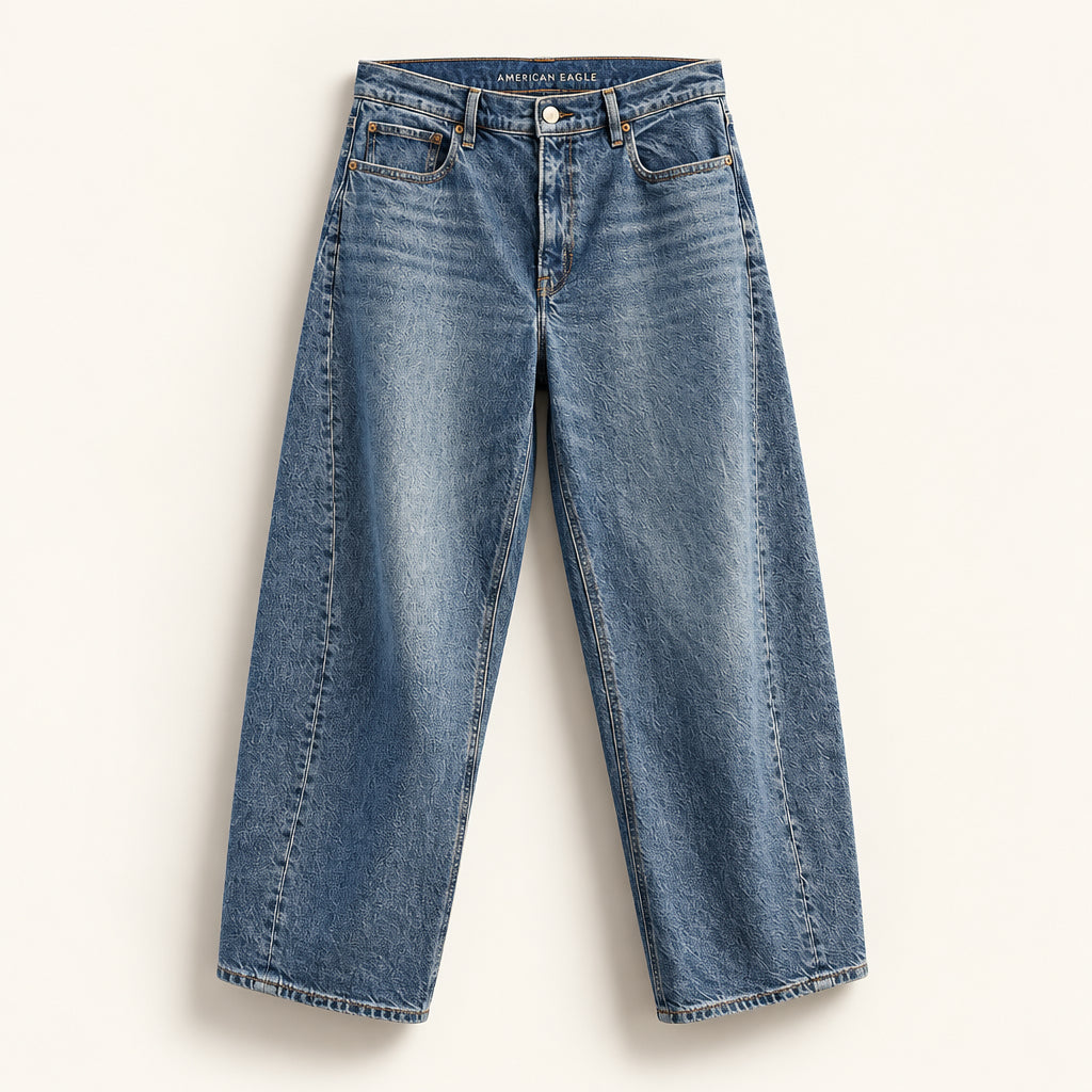 American Eagle Barrel Leg Jeans Blue Ladies Size 12