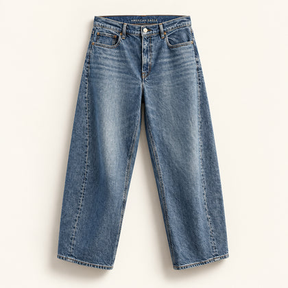 American Eagle Barrel Leg Jeans Blue Ladies Size 12
