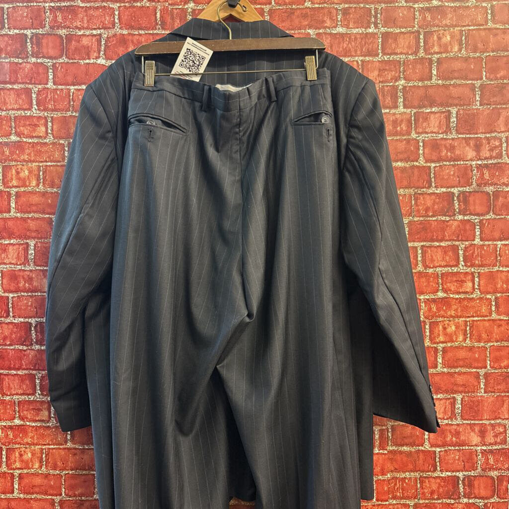 Galante Uomo Suit Pinstripe Wool Grey Size 50