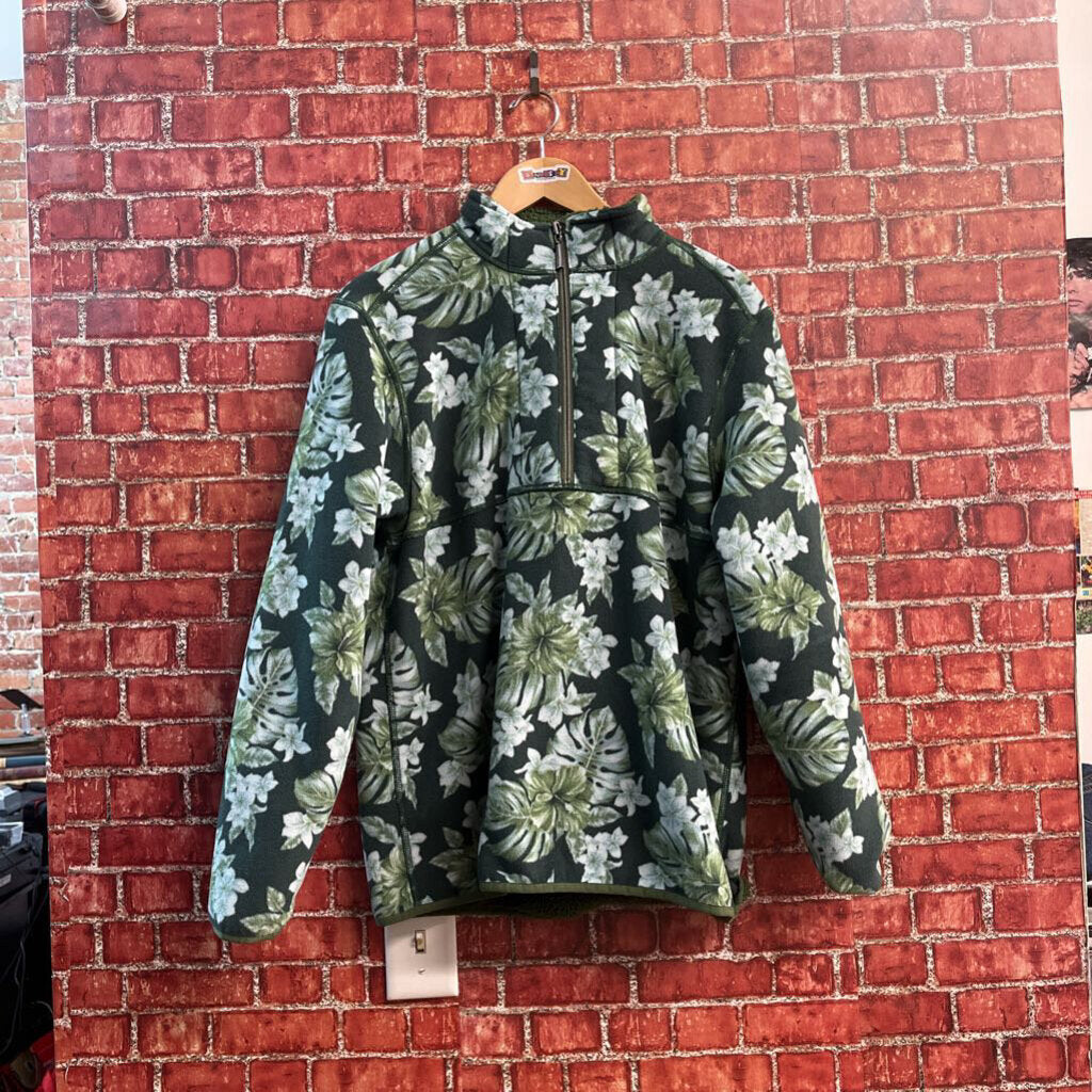 Tommy Bahama Crewneck Floral Patterns/ Solid Green