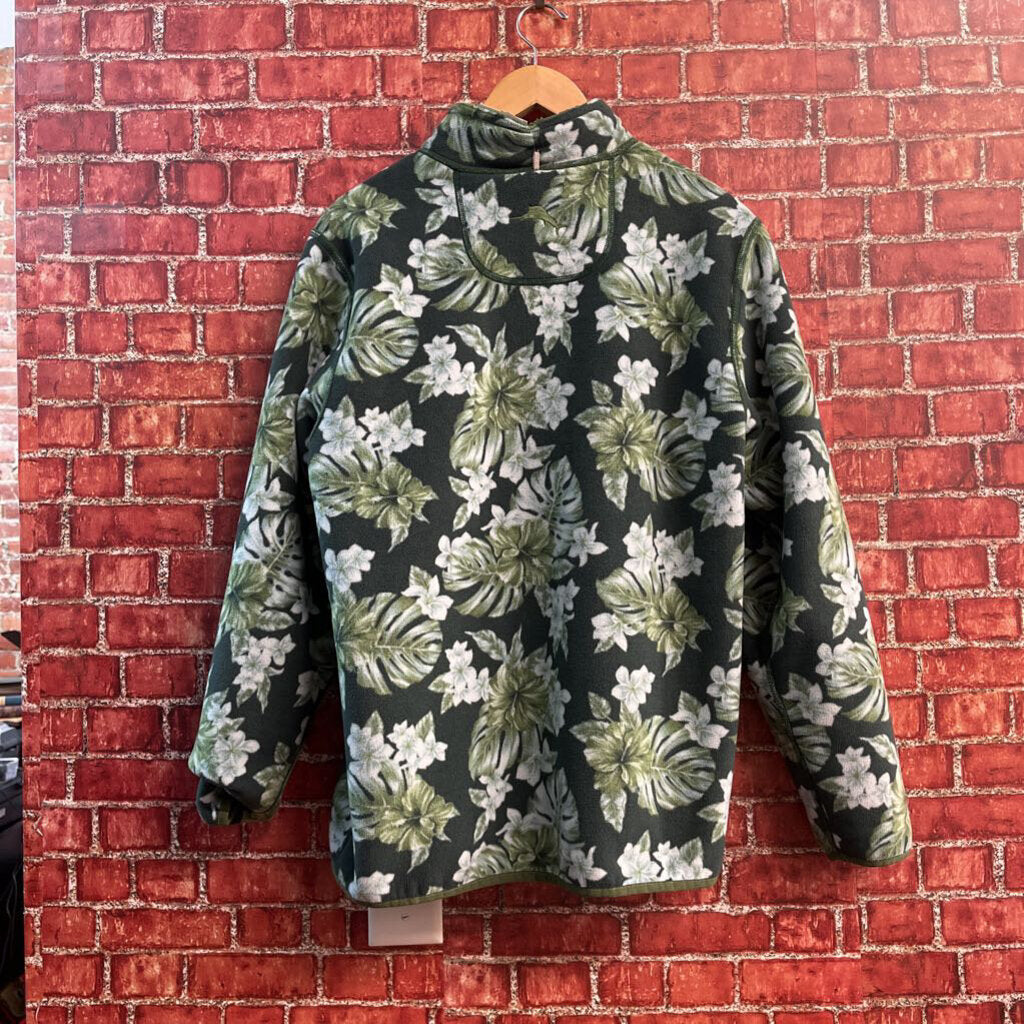 Tommy Bahama Crewneck Floral Patterns/ Solid Green