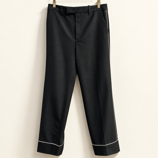 Gucci Trousers Y2K Tom Ford Wool Side Stripe Black Size 42
