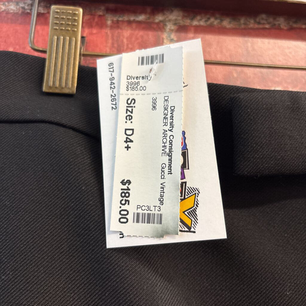 Gucci Trousers Y2K Tom Ford Wool Side Stripe Black Size 42