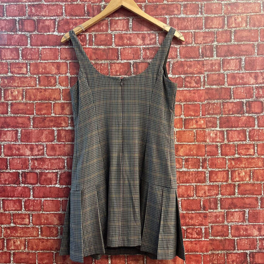 Gap Mini Dress Plaid Brown/Yellow/Burgundy Size S
