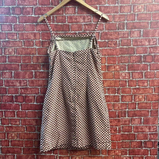 Levis Mini Tank Dress Checkers Brown/Beige/Pink Size S