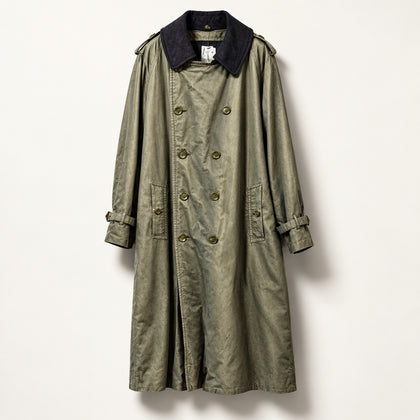 Burberrys' Vintage Double Breasted Trench Coat Taupe/Navy AS-IS (Sleeve) Men’s size XL