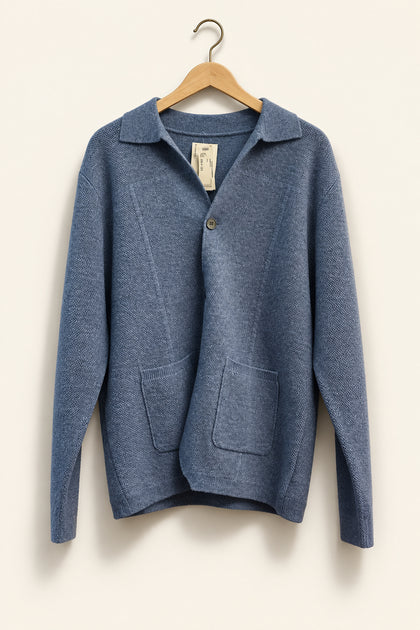 Luciente Merino Wool Cardigan Periwinkle