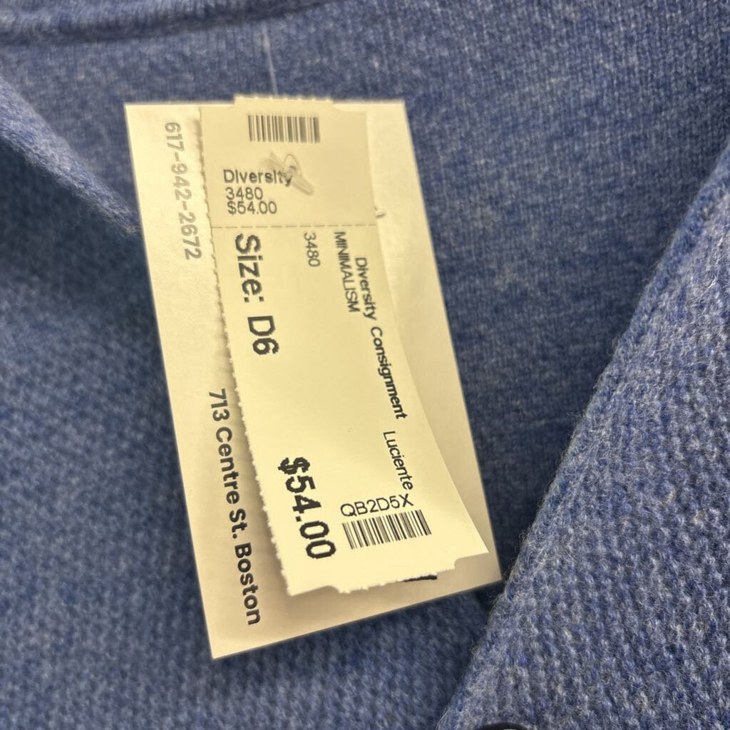 Luciente Merino Wool Cardigan Periwinkle