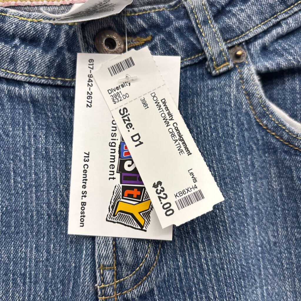 Levis Y2K Low Rise Jeans Youth Blue Size 14