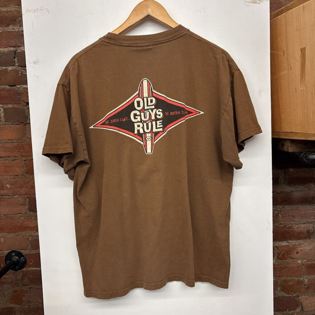 Old Guys Rule Y2K Tee Brown Size L