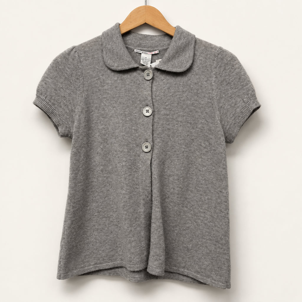 Evelyn Grace Cardigan Short Sleeve Cashmere Grey Size S