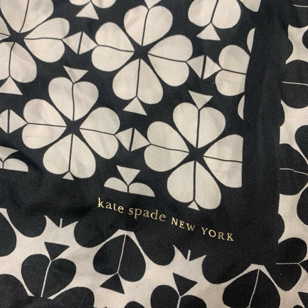 Kate Spade Silk Scarf Square Spades Black/Grey
